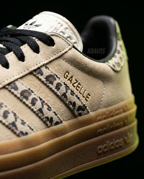 AD Suede Platform Gum-Sole Trainer Cream Leopard Gum