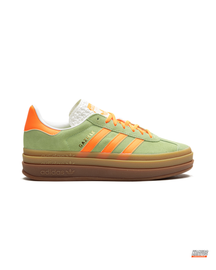 AD Suede Platform Gum-Sole Trainer Green Orange Gum #greenorangegum
