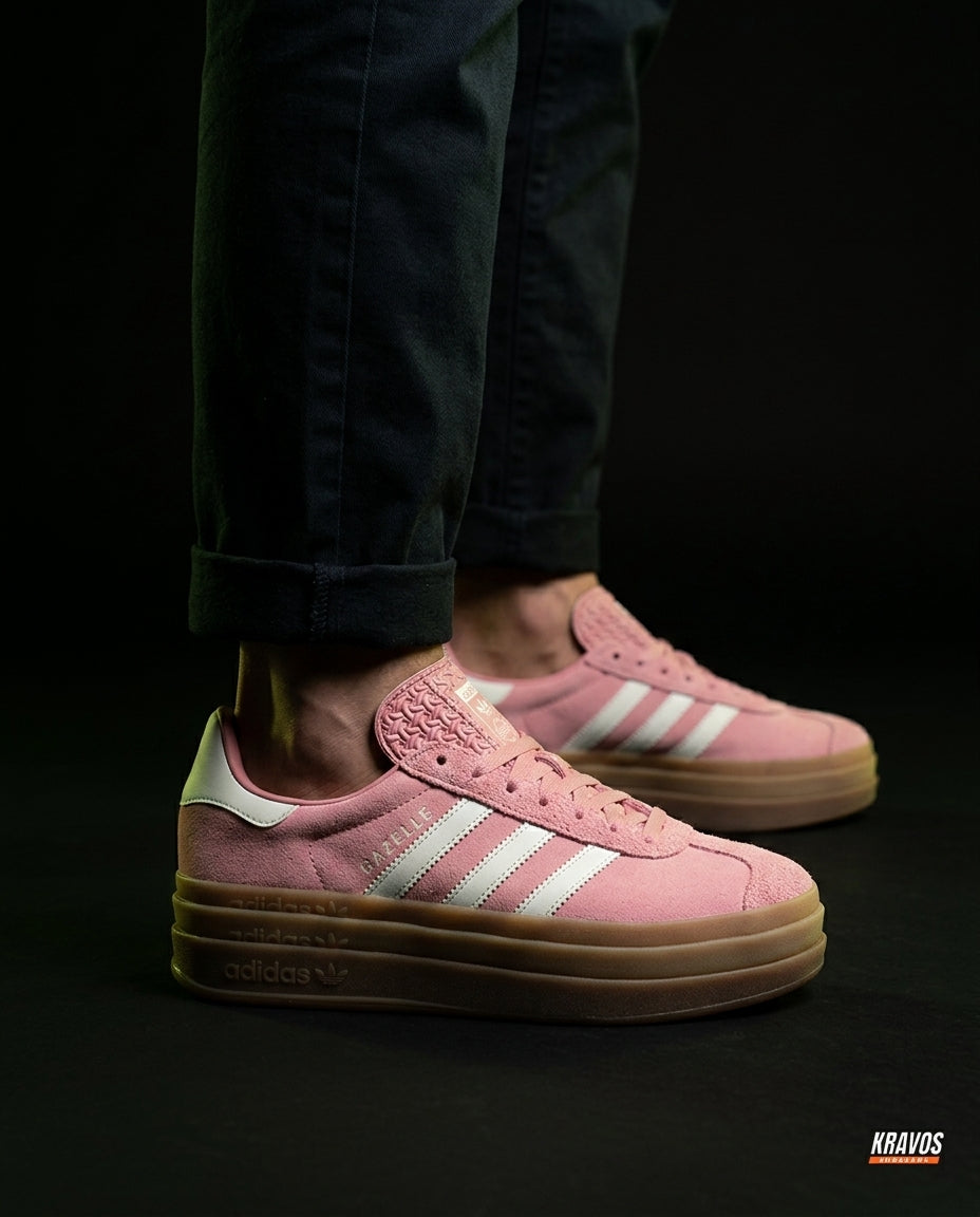 AD Suede Platform Gum-Sole Trainer Pink Gum