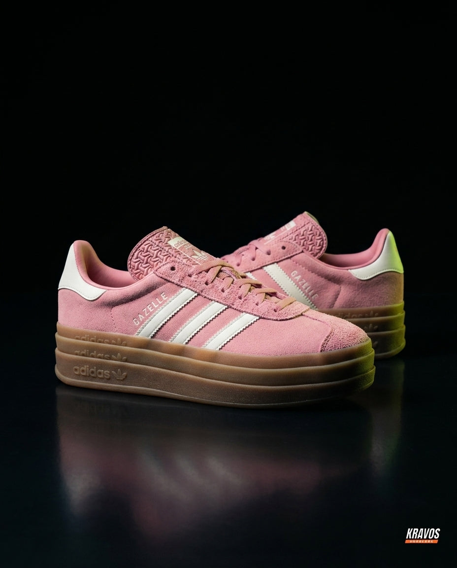 AD Suede Platform Gum-Sole Trainer Pink Gum