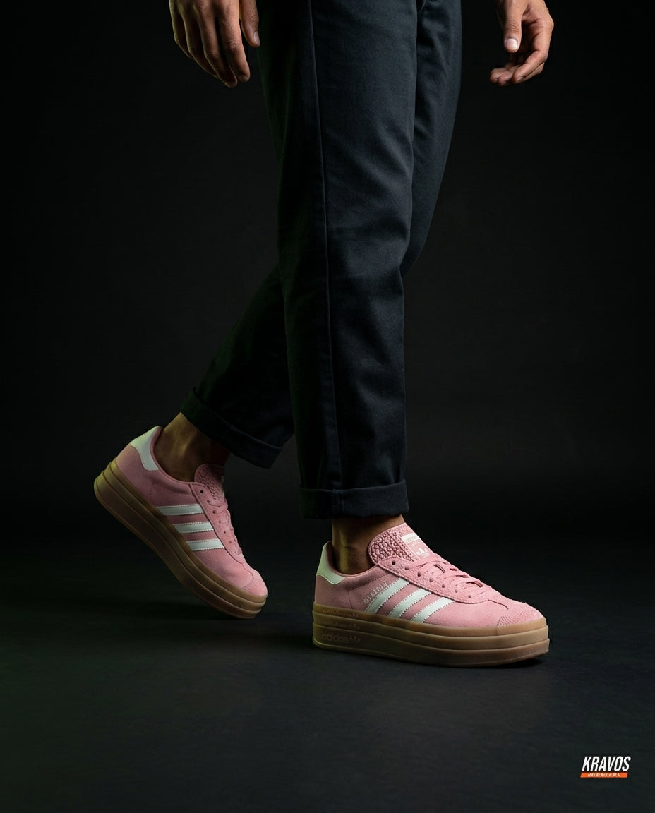 AD Suede Platform Gum-Sole Trainer Pink Gum