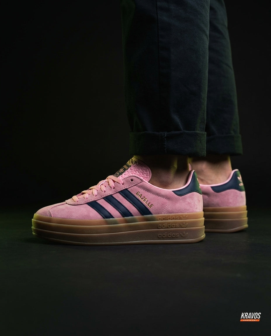 AD Suede Platform Gum-Sole Trainer Pink Navy Gum