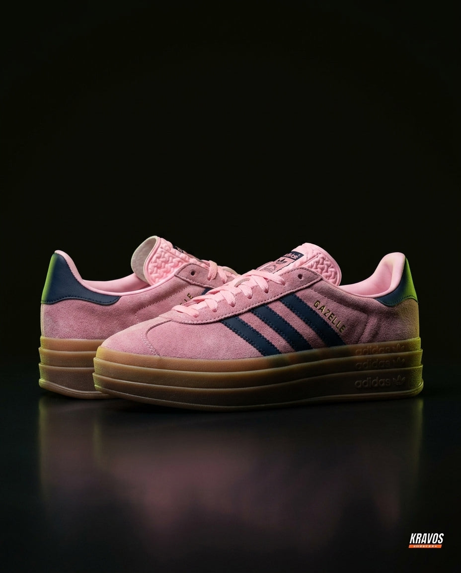 AD Suede Platform Gum-Sole Trainer Pink Navy Gum