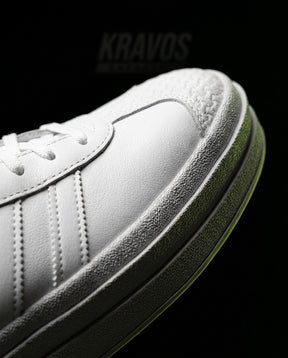 AD Suede Platform Gum-Sole Trainer Triple White