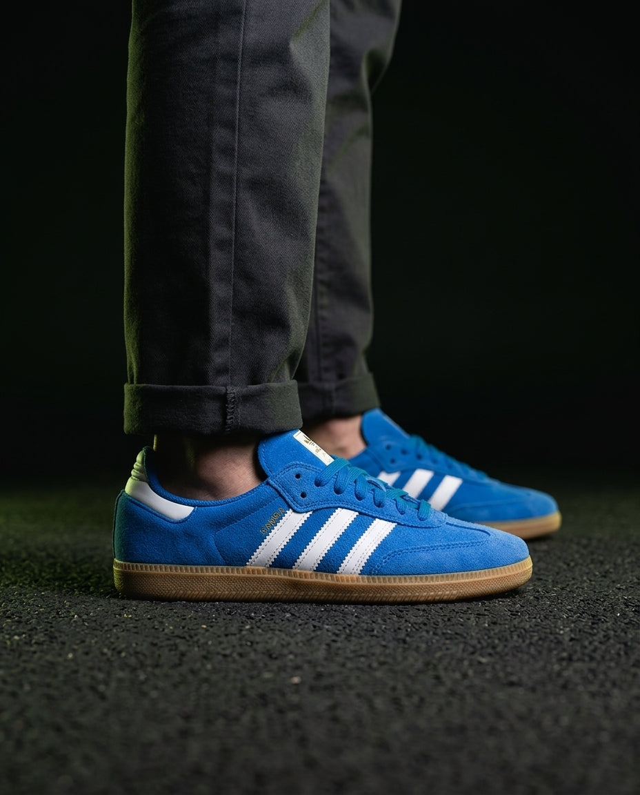 AD Suede Ribbed-Collar Terrace Trainer