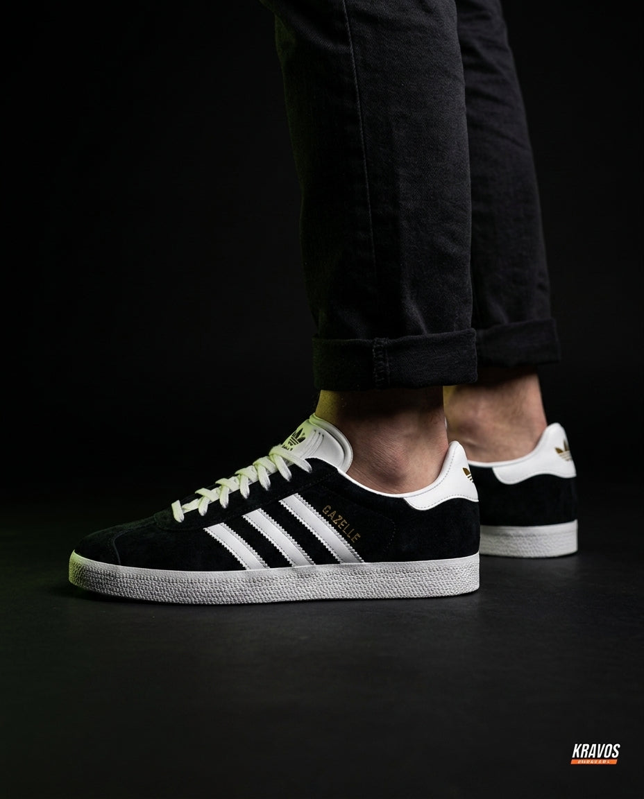 AD Suede Stripe Terrace Trainer Black White