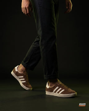 AD Suede Stripe Terrace Trainer Brown Cream