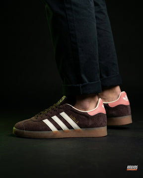 AD Suede Stripe Terrace Trainer Brown White Pink
