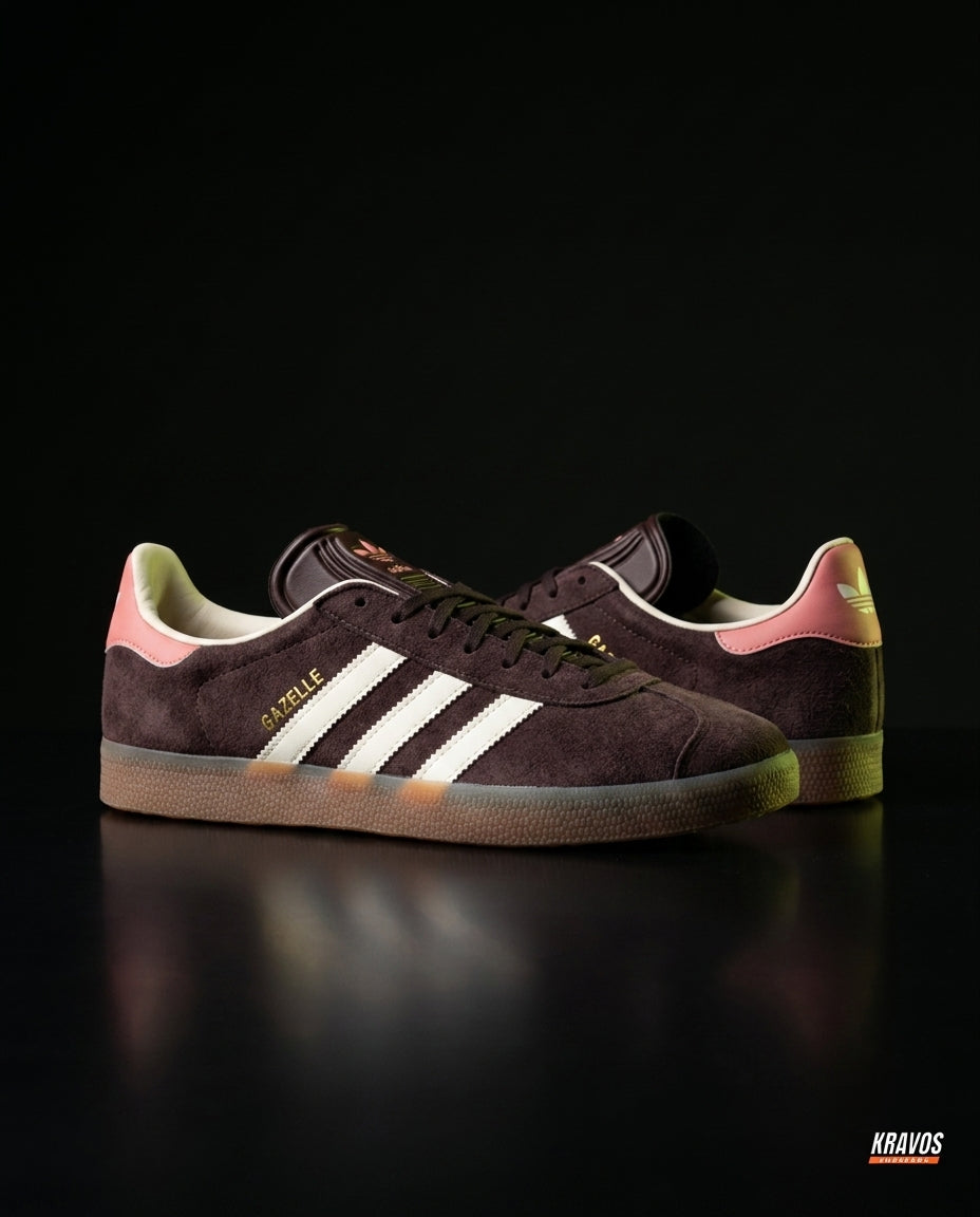 AD Suede Stripe Terrace Trainer Brown White Pink