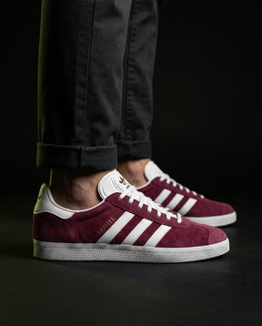 AD Suede Stripe Terrace Trainer Burgundy White