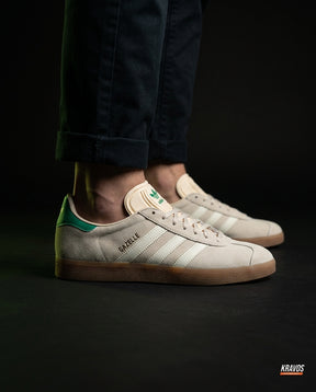 AD Suede Stripe Terrace Trainer Cream Green Gum