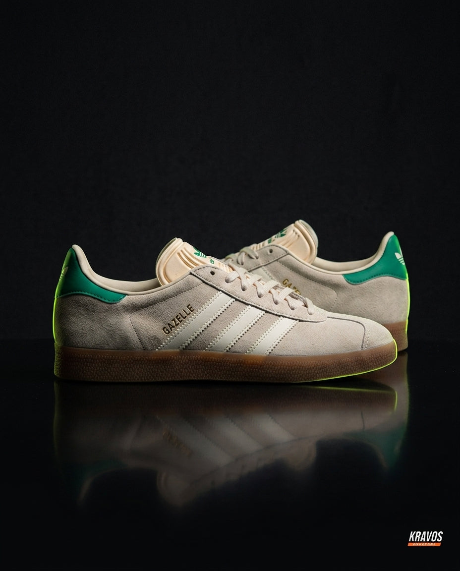 AD Suede Stripe Terrace Trainer Cream Green Gum