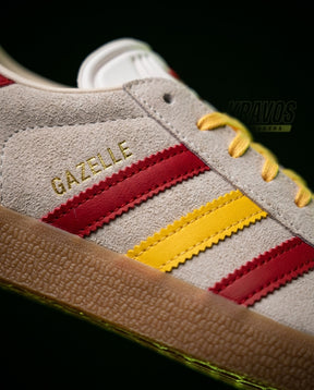 AD Suede Stripe Terrace Trainer Cream Red Yellow