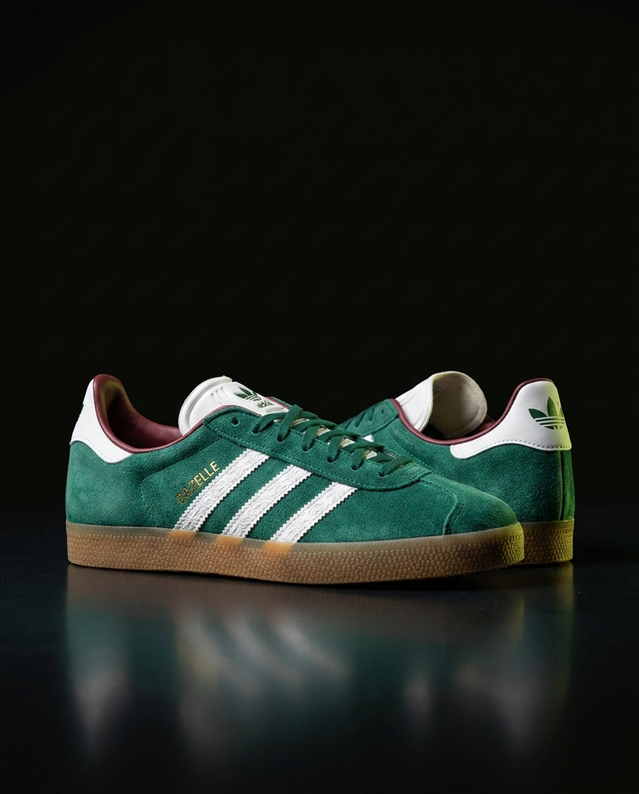 AD Suede Stripe Terrace Trainer Green White Gum