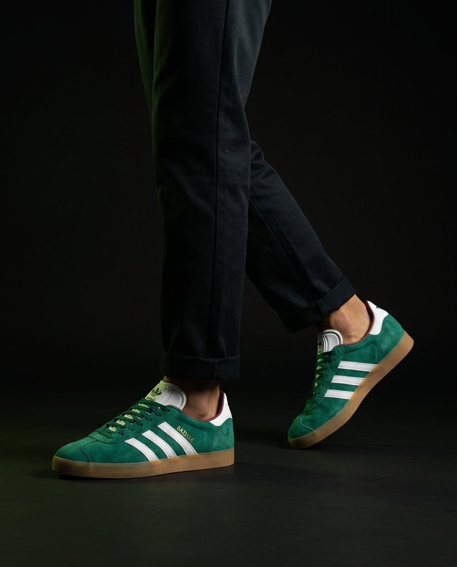 AD Suede Stripe Terrace Trainer Green White Gum