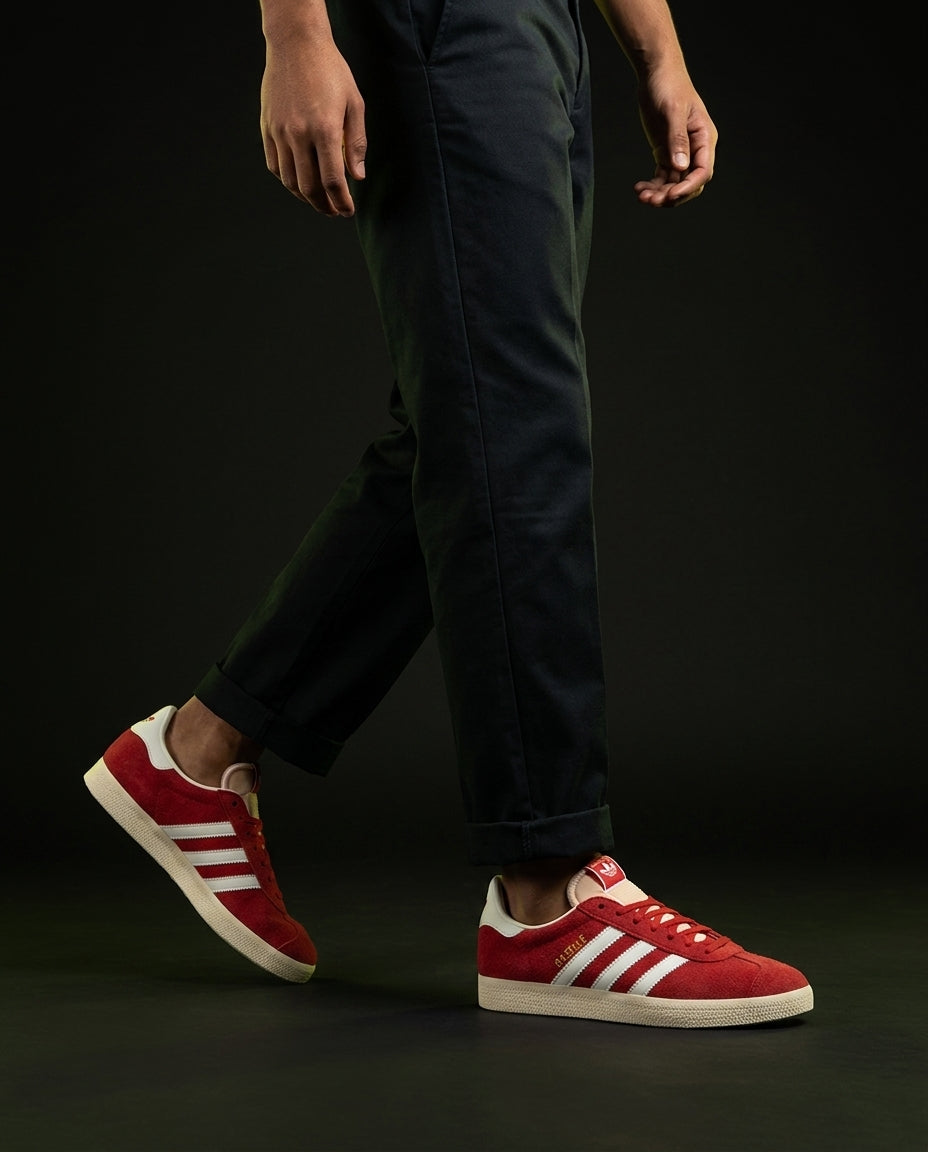 AD Suede Stripe Terrace Trainer Red White