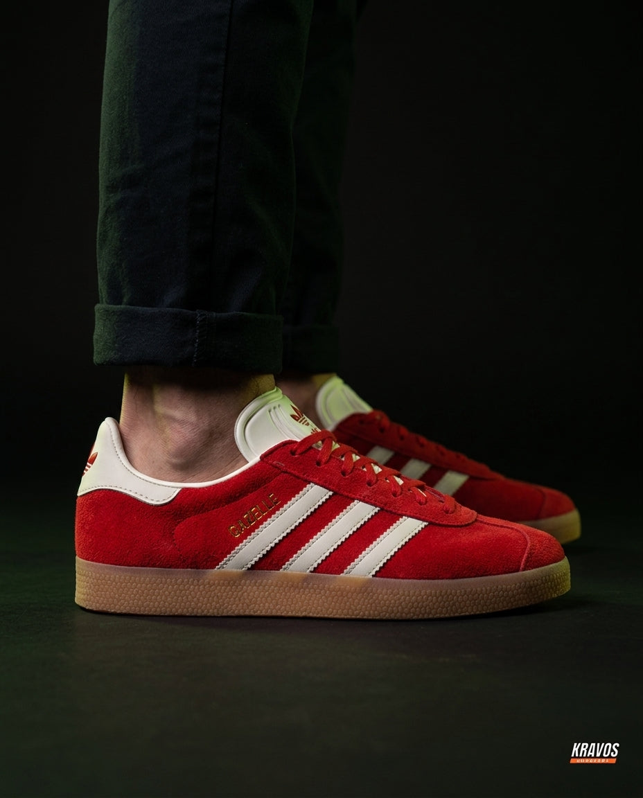 AD Suede Stripe Terrace Trainer Red White Gum