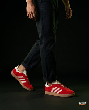 AD Suede Stripe Terrace Trainer Red White Gum