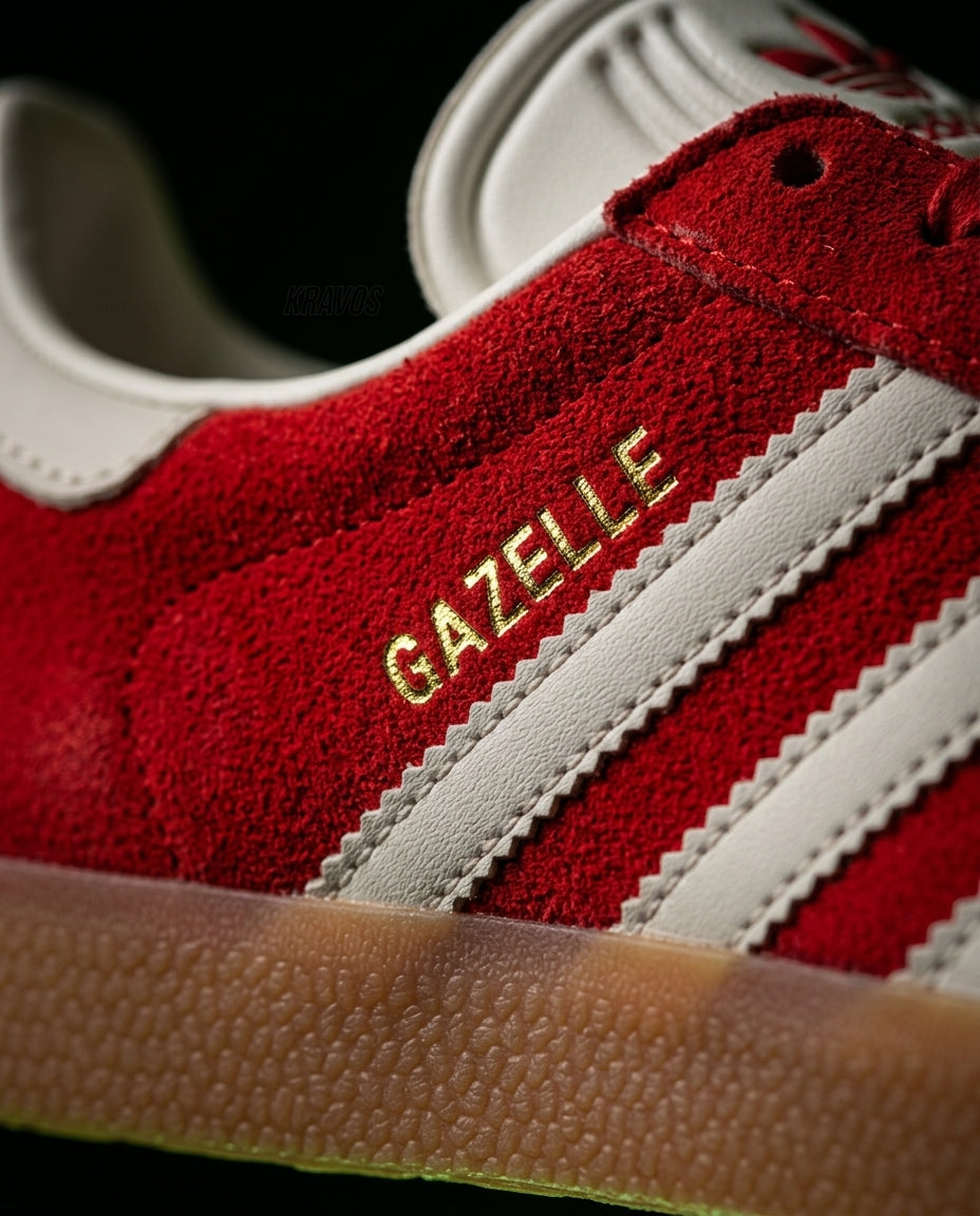 AD Suede Stripe Terrace Trainer Red White Gum
