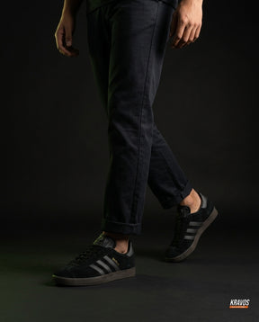 AD Suede Stripe Terrace Trainer Triple Black