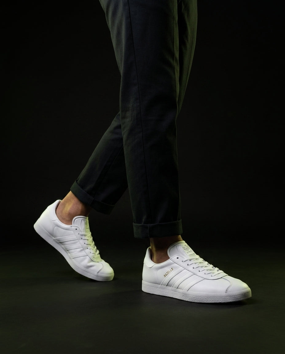 AD Suede Stripe Terrace Trainer Triple White