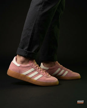 AD Suede Wraparound Toe Trainer Pink Gum