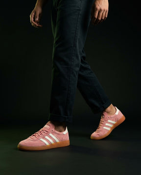 AD Suede Wraparound Toe Trainer Pink Gum