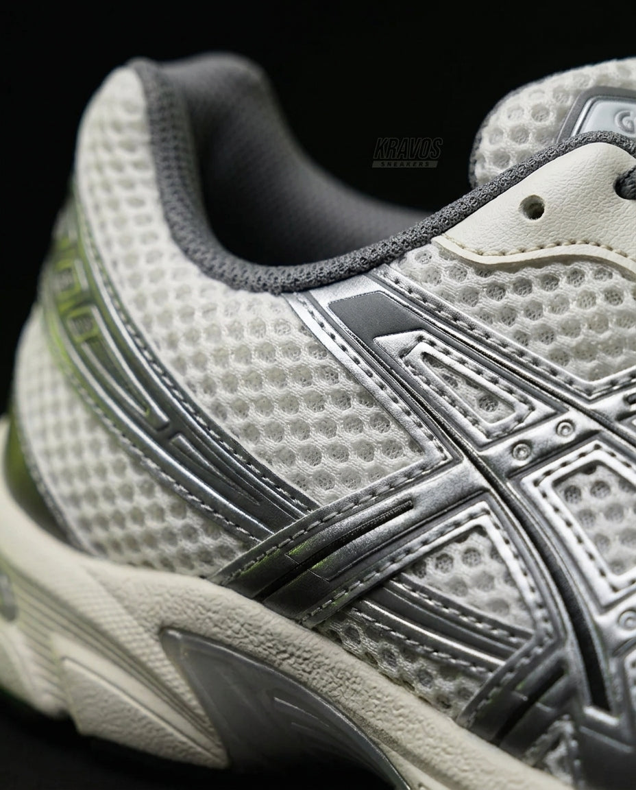ASC 1130 Mesh Layered Retro Runner White Grey Silver