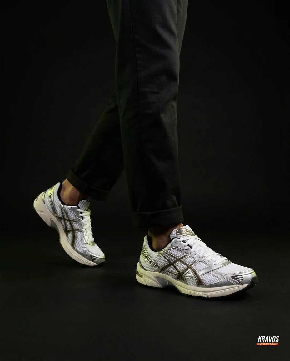 ASC 1130 Mesh Layered Retro Runner White Silver Bronze