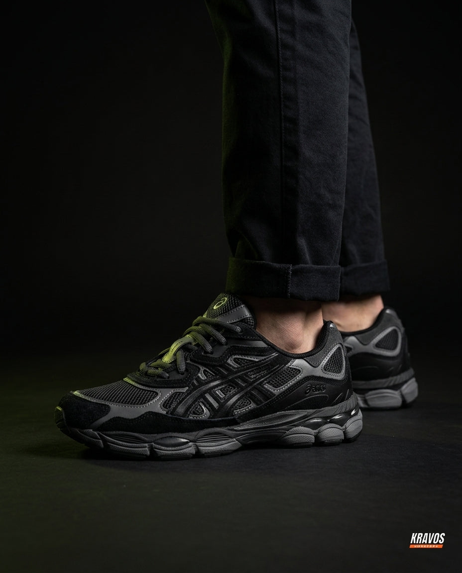ASC Mesh Gel-Cushioned Retro Runner Black Grey