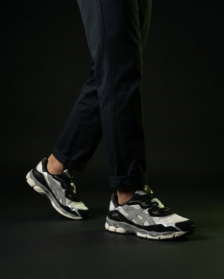 ASC Mesh Gel-Cushioned Retro Runner Cream Black Grey