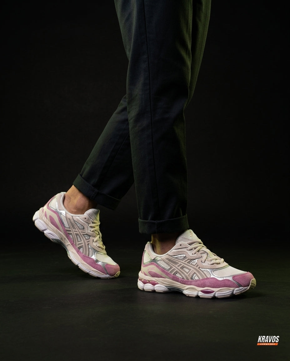 ASC Mesh Gel-Cushioned Retro Runner Cream Pink Grey