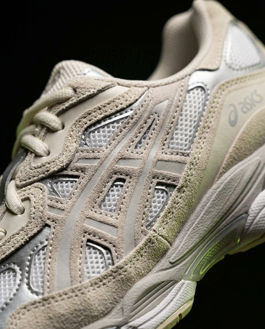 ASC Mesh Gel-Cushioned Retro Runner Cream White Grey