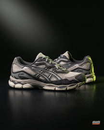 ASC Mesh Gel-Cushioned Retro Runner Grey Charcoal Cream