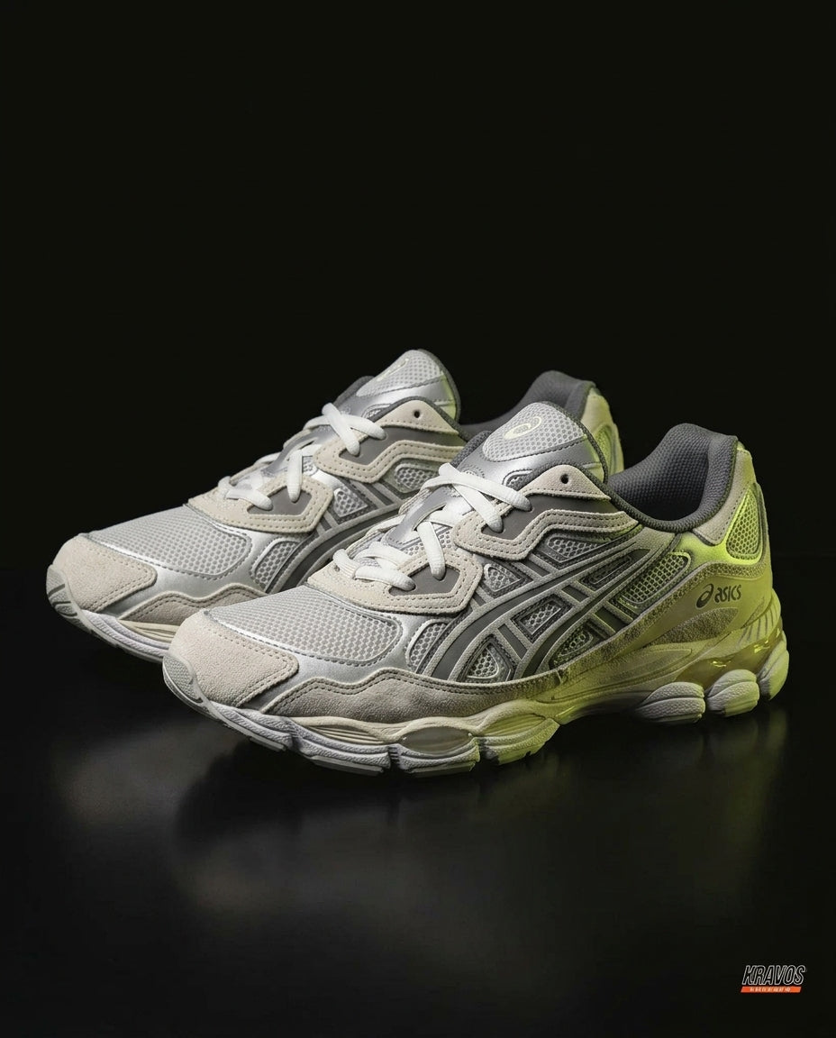 ASC Mesh Gel-Cushioned Retro Runner Grey Cream