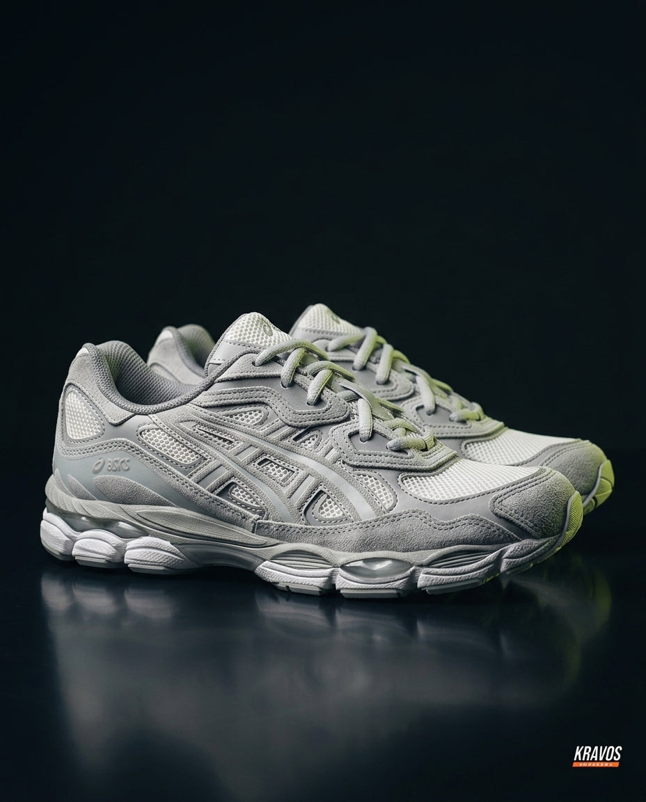 ASC Mesh Gel-Cushioned Retro Runner Grey White