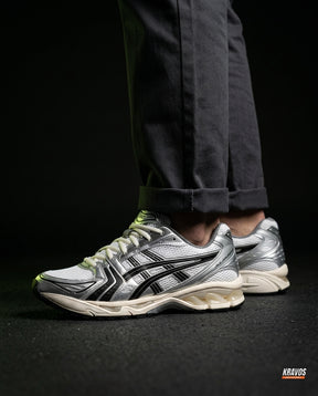 ASC Mesh Layered Retro Runner White Silver Black