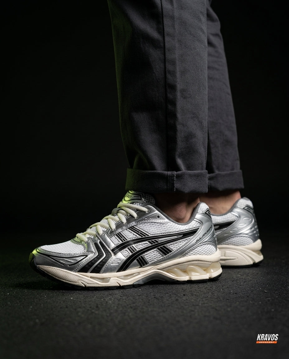 ASC Mesh Layered Retro Runner White Silver Black