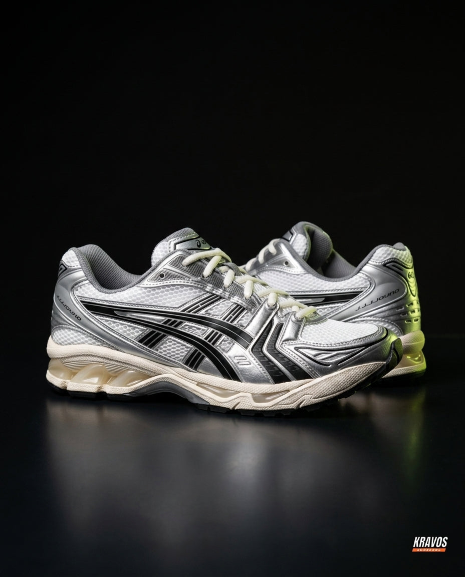 ASC Mesh Layered Retro Runner White Silver Black