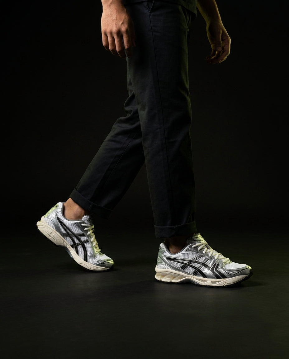 ASC Mesh Layered Retro Runner White Silver Black