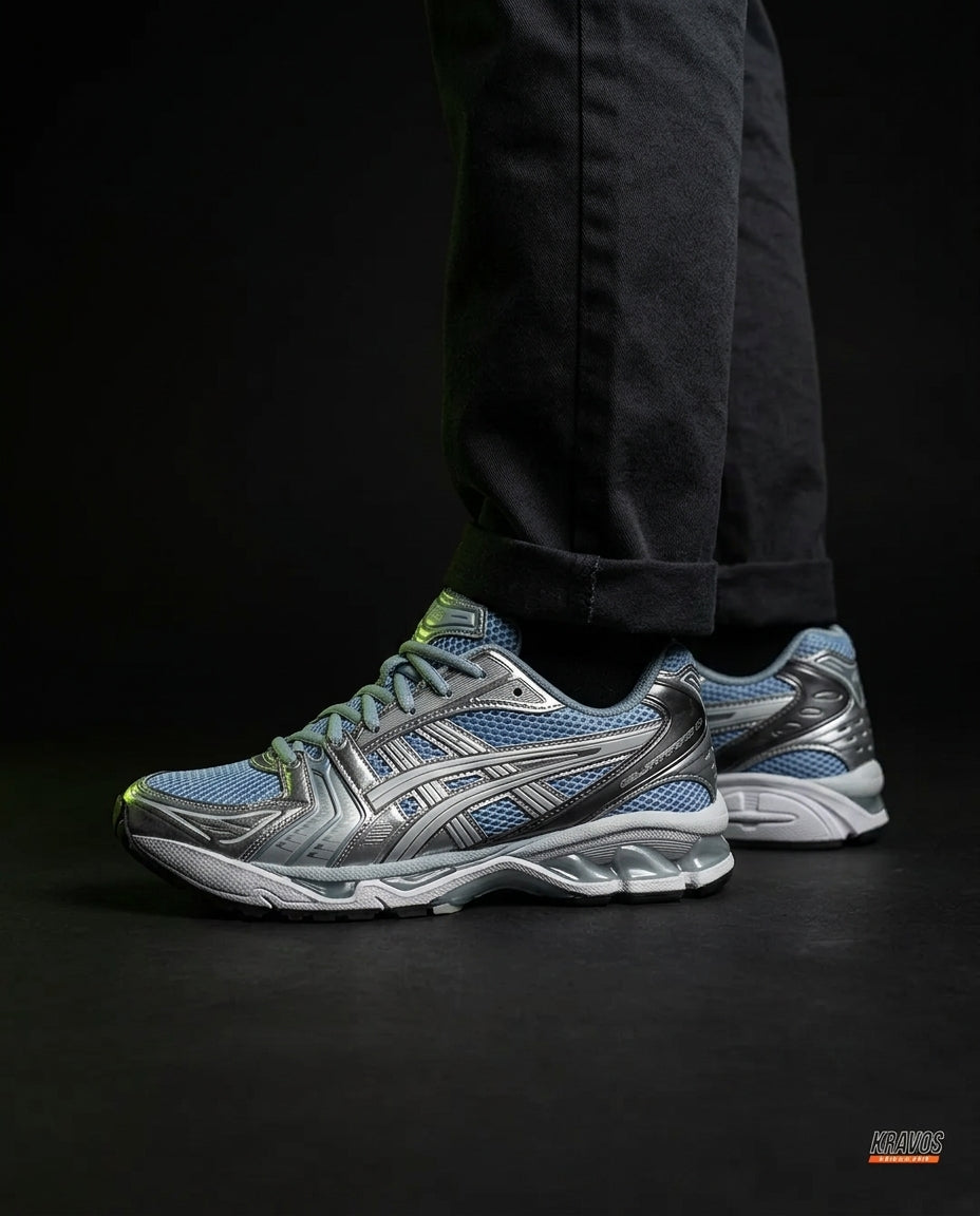 ASC Mesh Layered Runner Trainer Blue Silver Grey