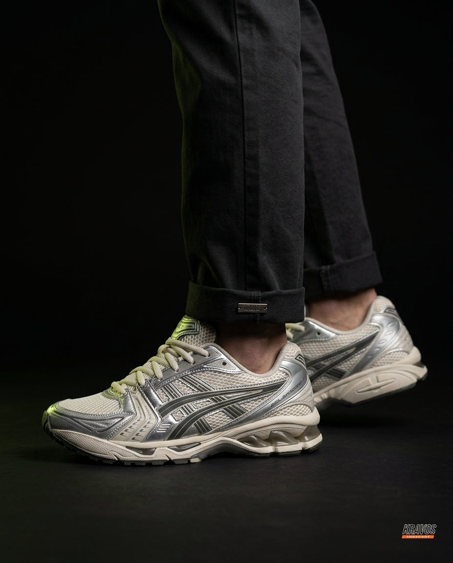 ASC Mesh Layered Runner Trainer Cream Silver Black