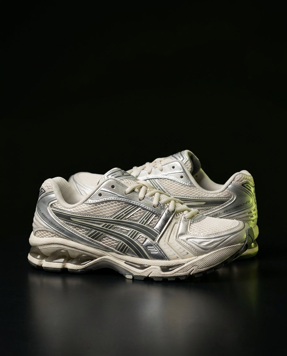 ASC Mesh Layered Runner Trainer Cream Silver Black