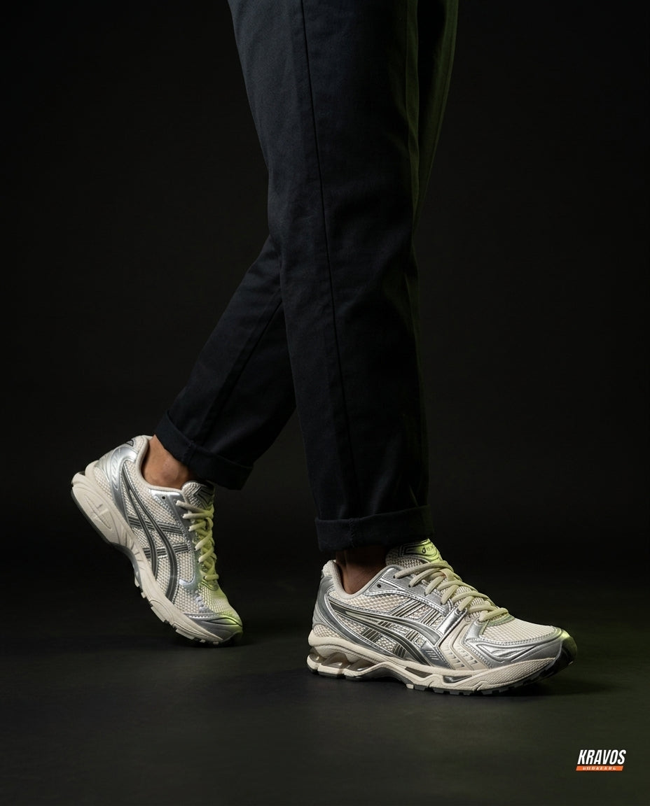 ASC Mesh Layered Runner Trainer Cream Silver Black