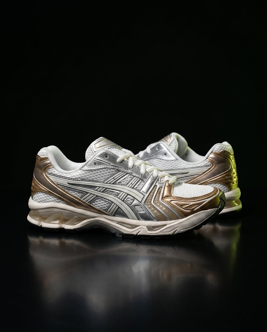 ASC Mesh Layered Runner Trainer White Gold Silver