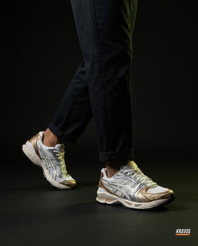 ASC Mesh Layered Runner Trainer White Gold Silver