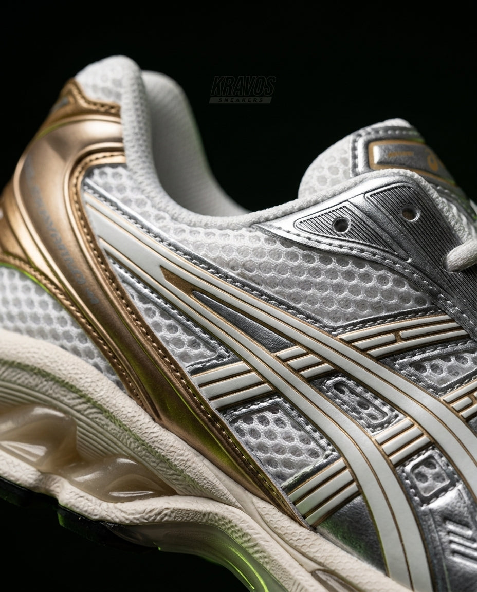 ASC Mesh Layered Runner Trainer White Gold Silver