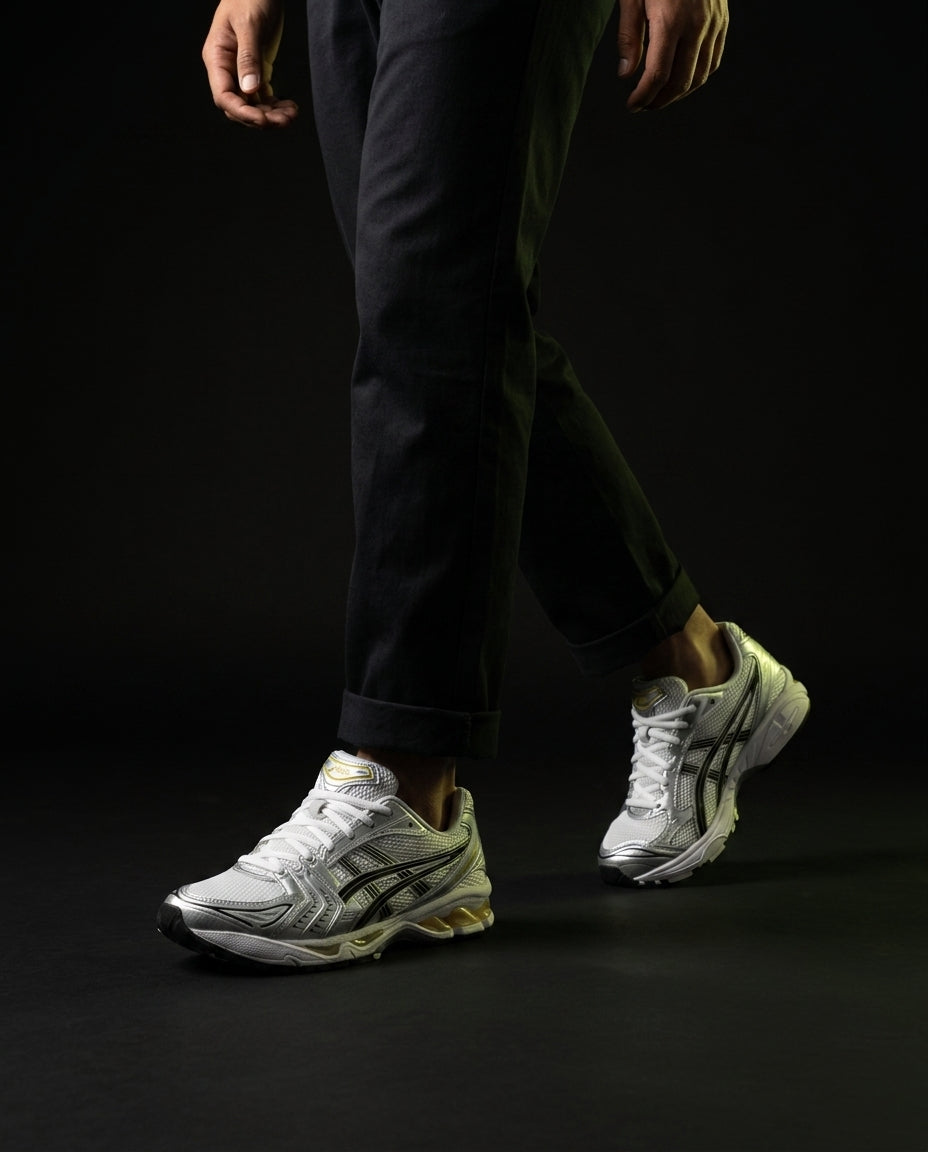 ASC Mesh Layered Runner Trainer White Silver Black Gold