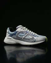 DIOR Preloved B30 Mesh Logo-Panel Runner Grey Blue White