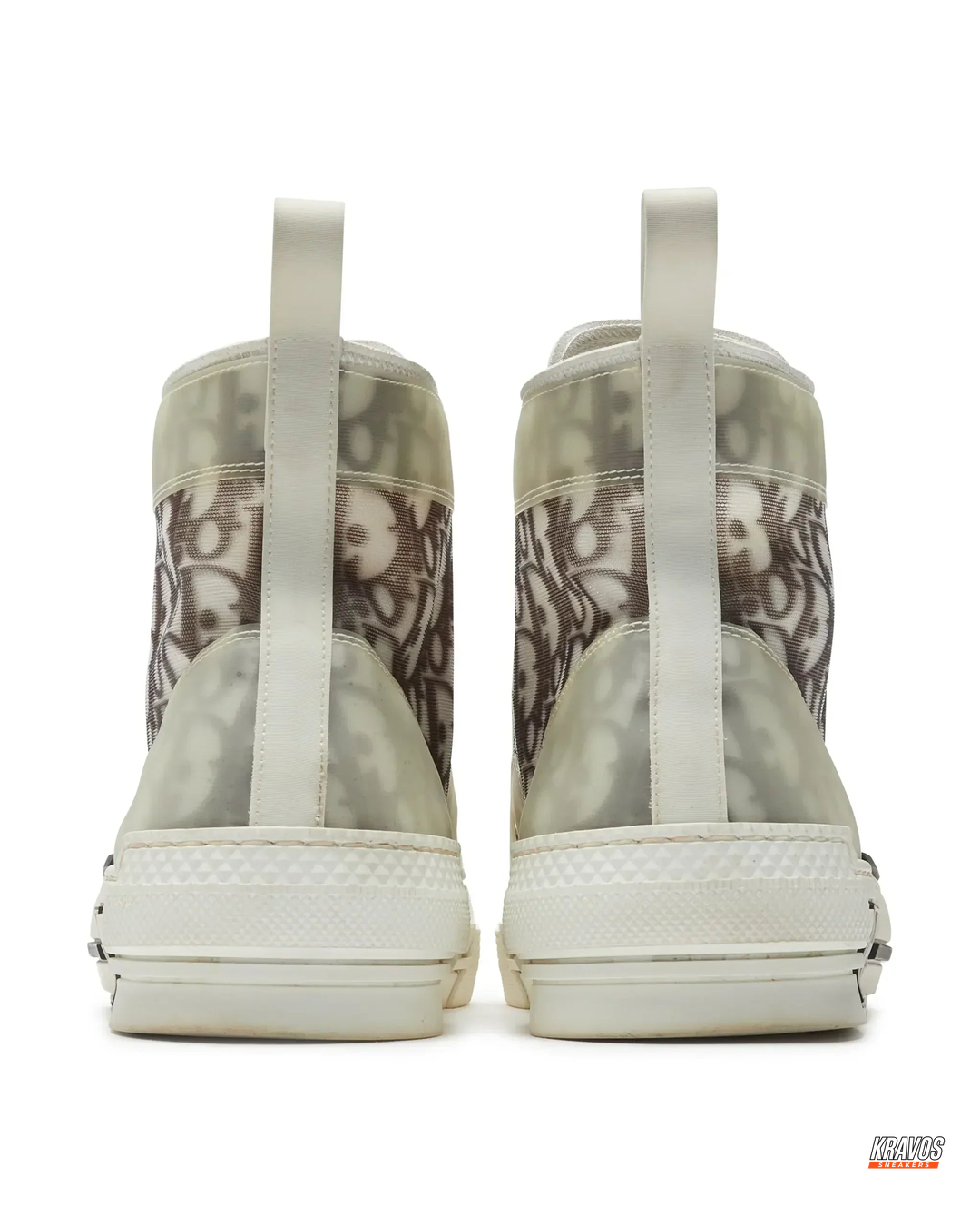 DIOR Preloved Canvas Oblique-Print High-Top Trainer